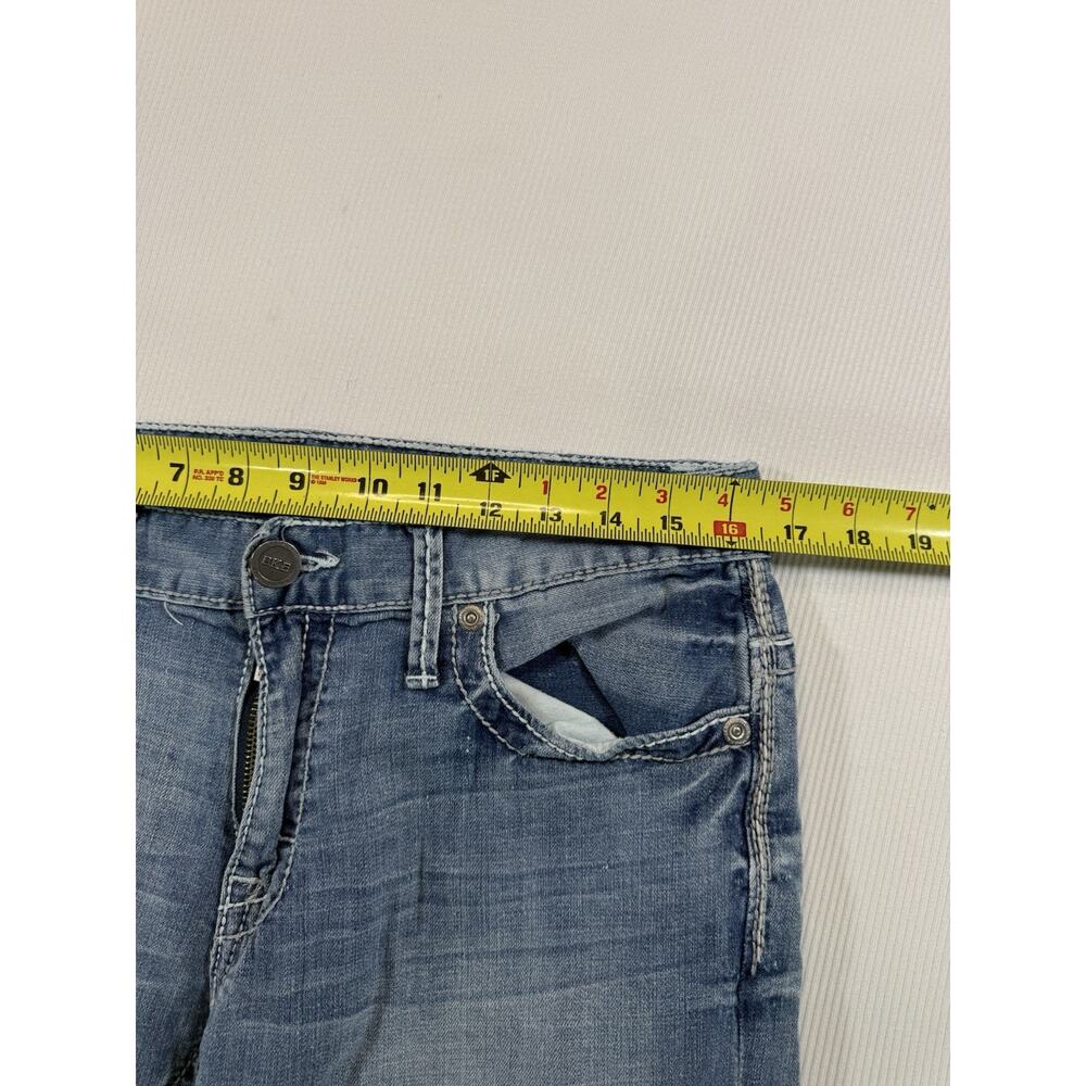 BKE Carter Straight Jeans Mens 31R Blue Stretch Denim Buckle Distressed - Picture 7 of 10